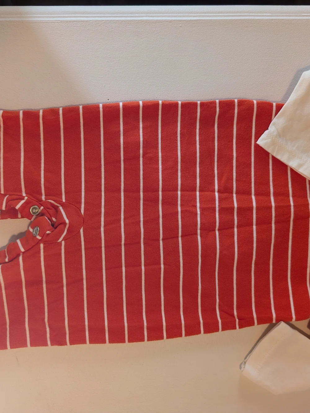 The Children's Place Red & White Striped Baby Bodysuit